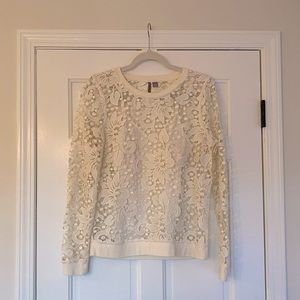 Nordstrom Women’s Ivory Eyelet Blouse